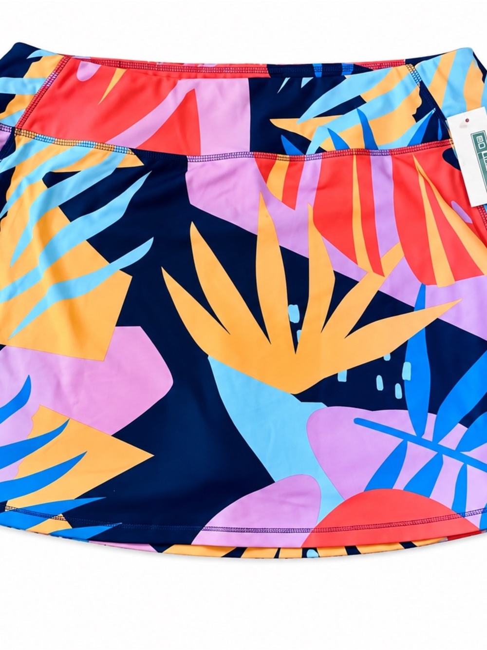 DSG Women’s 1X Performance Mid Rise Skort Colorblock Built-In Shorts NWT